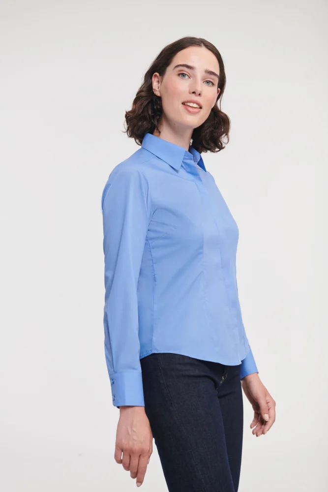 Popeline Bluse langarm