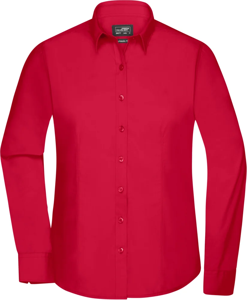 Popeline Bluse langarm