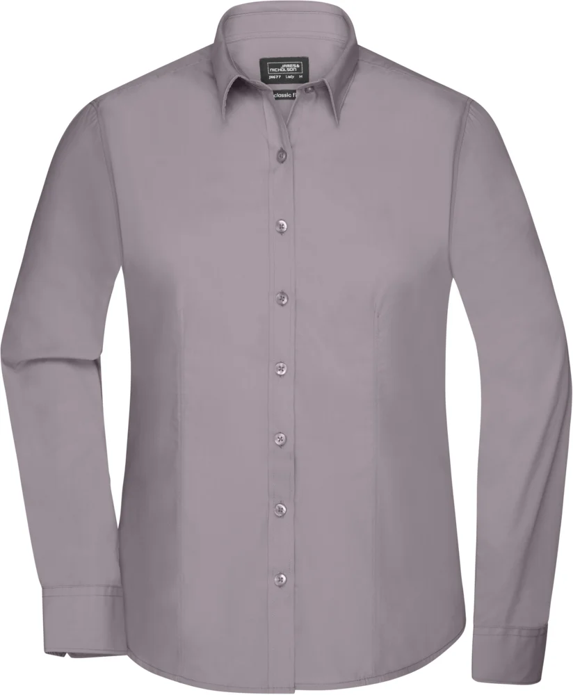 Popeline Bluse langarm