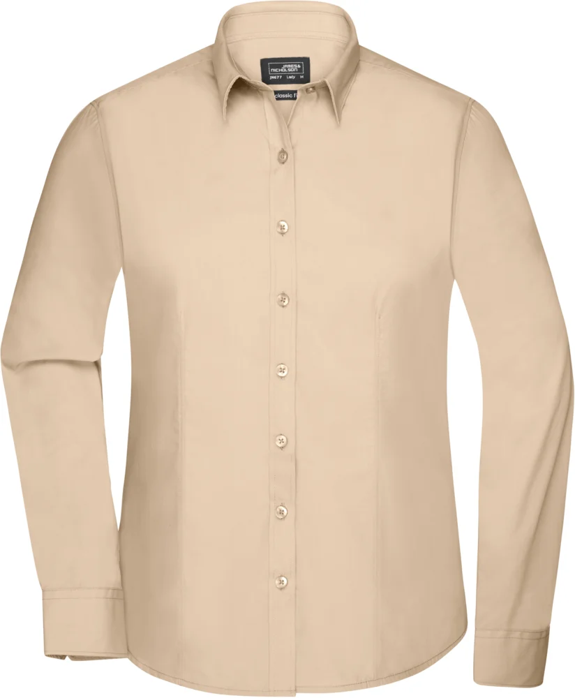 Popeline Bluse langarm