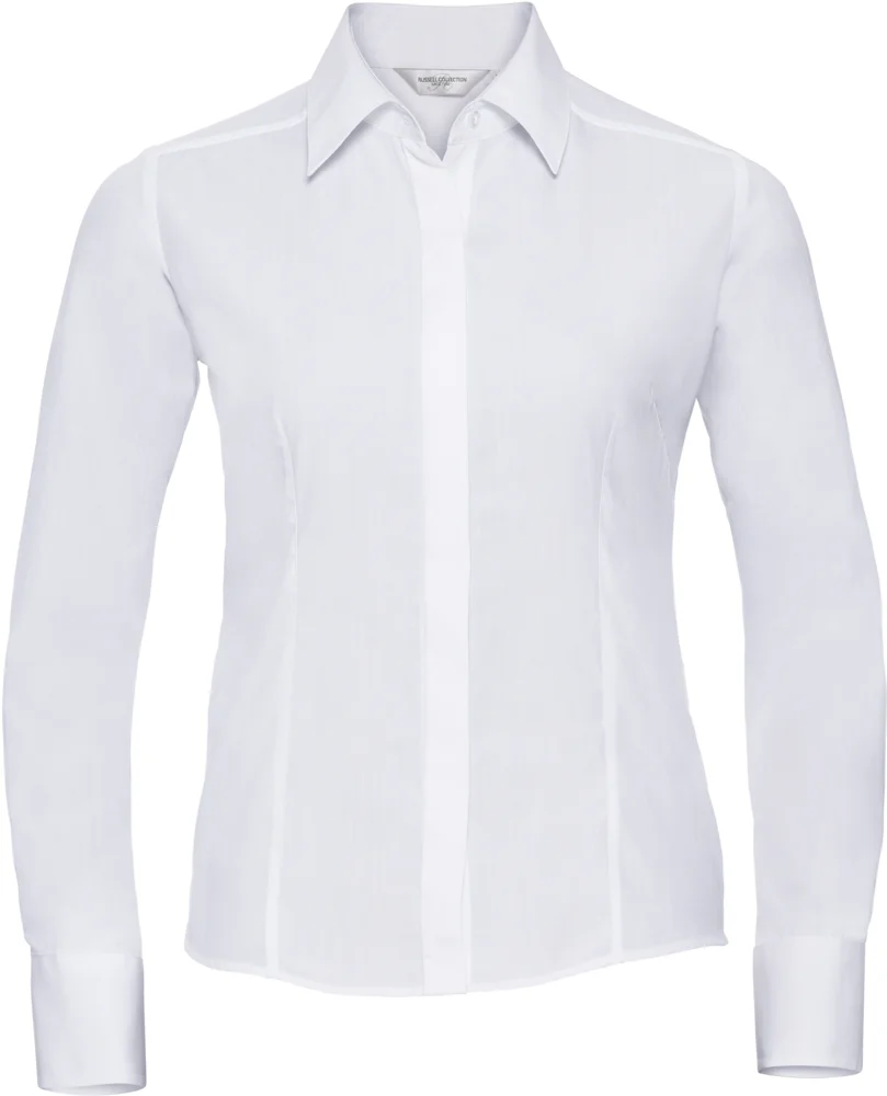 Popeline Bluse langarm