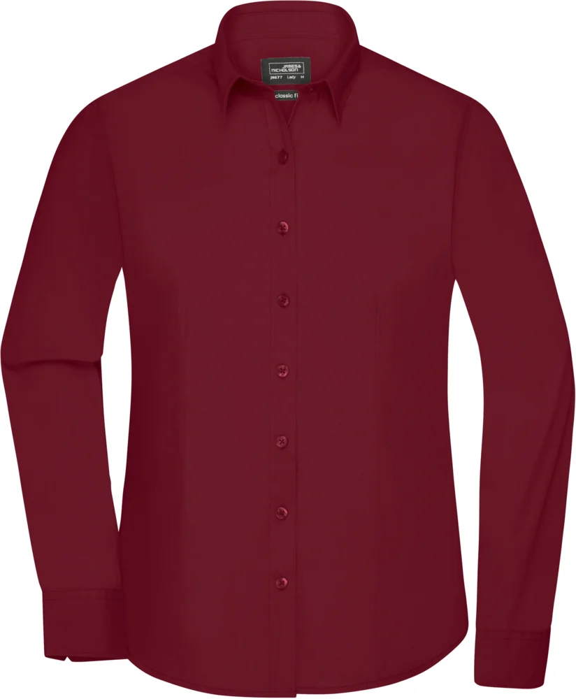 Popeline Bluse langarm