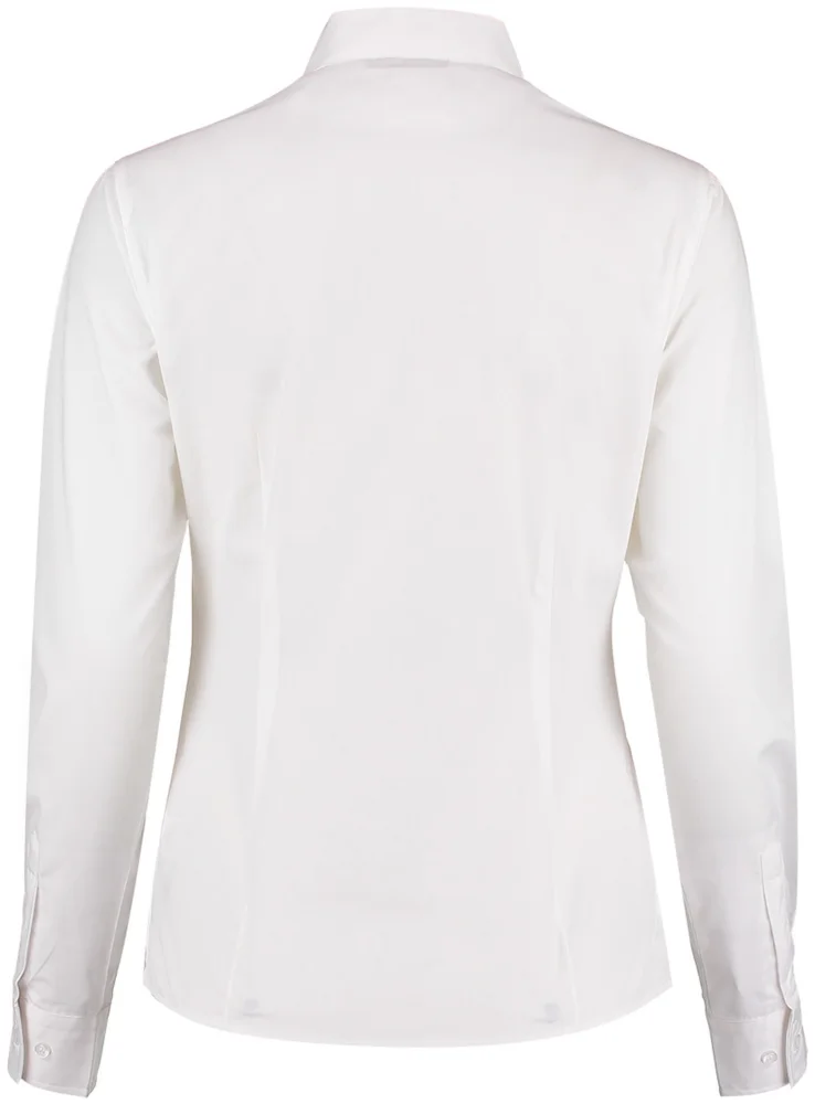 Popeline Bluse mit Maokragen langarm