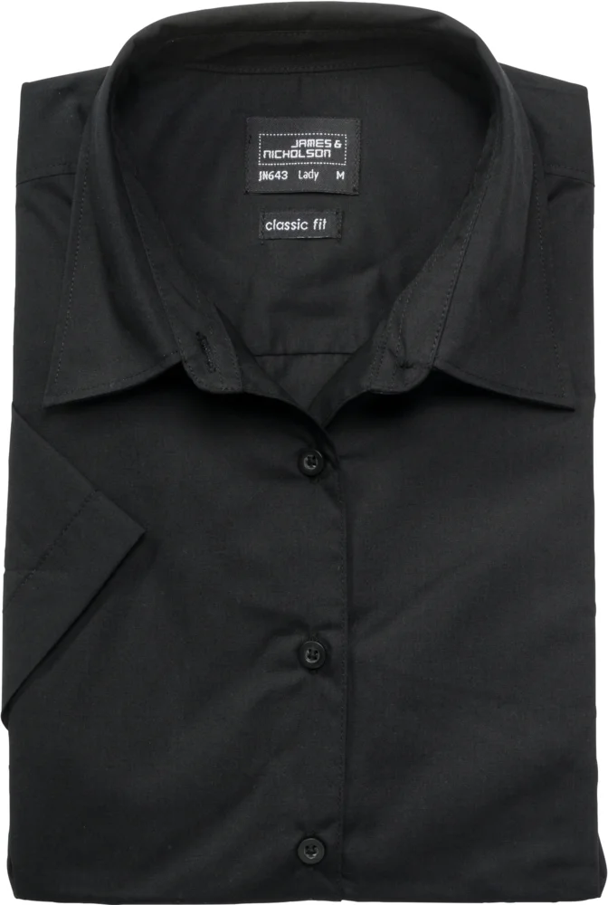 Popeline Business Bluse kurzarm