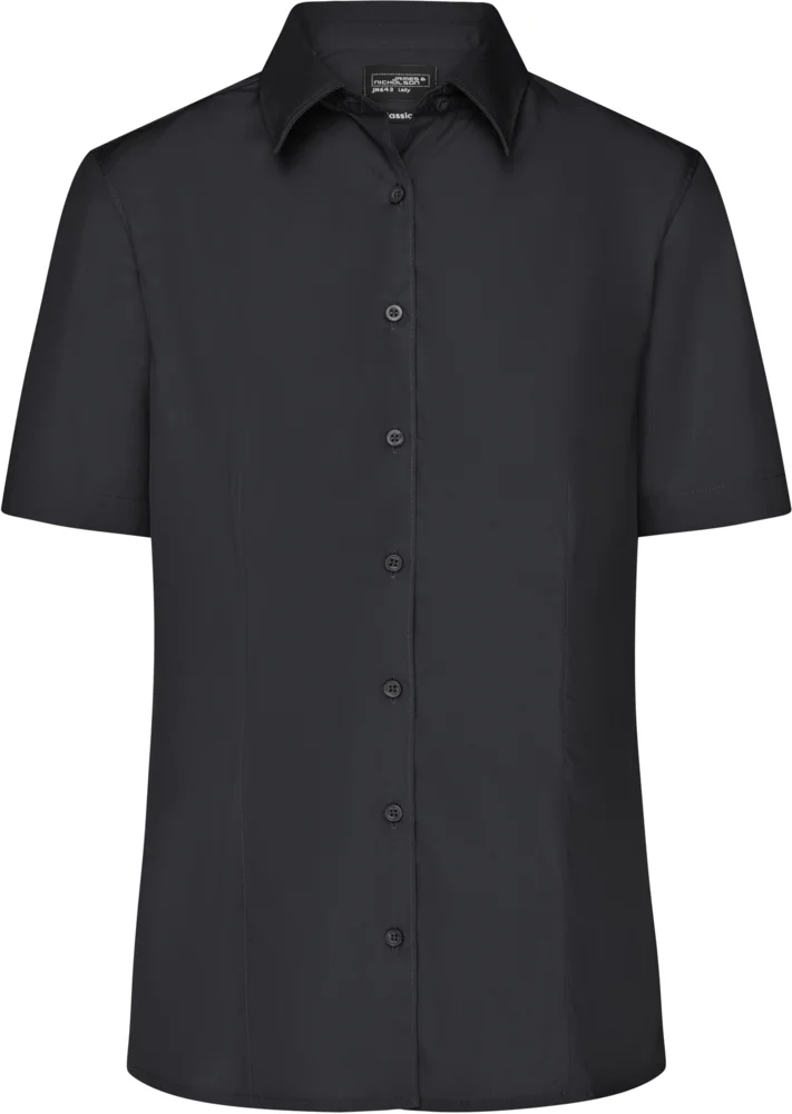 Popeline Business Bluse kurzarm