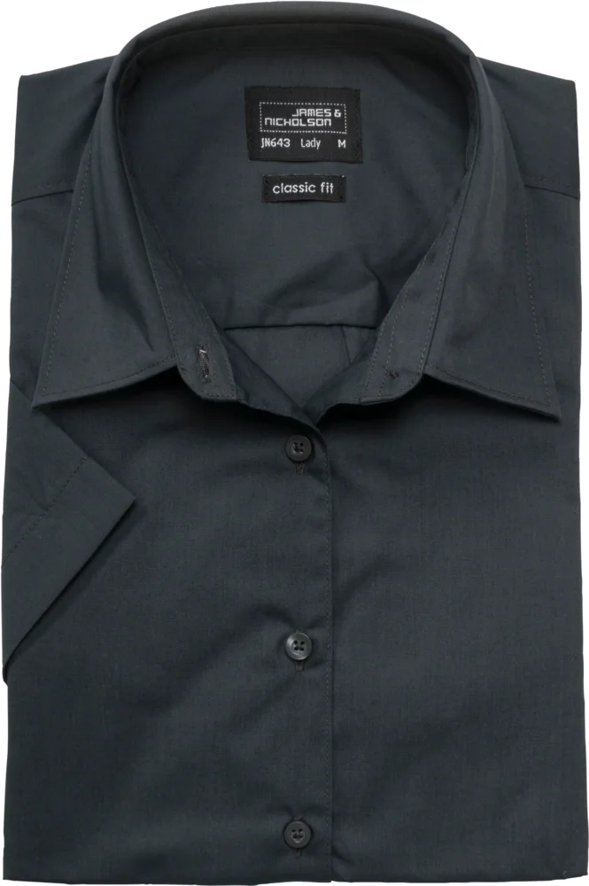 Popeline Business Bluse kurzarm