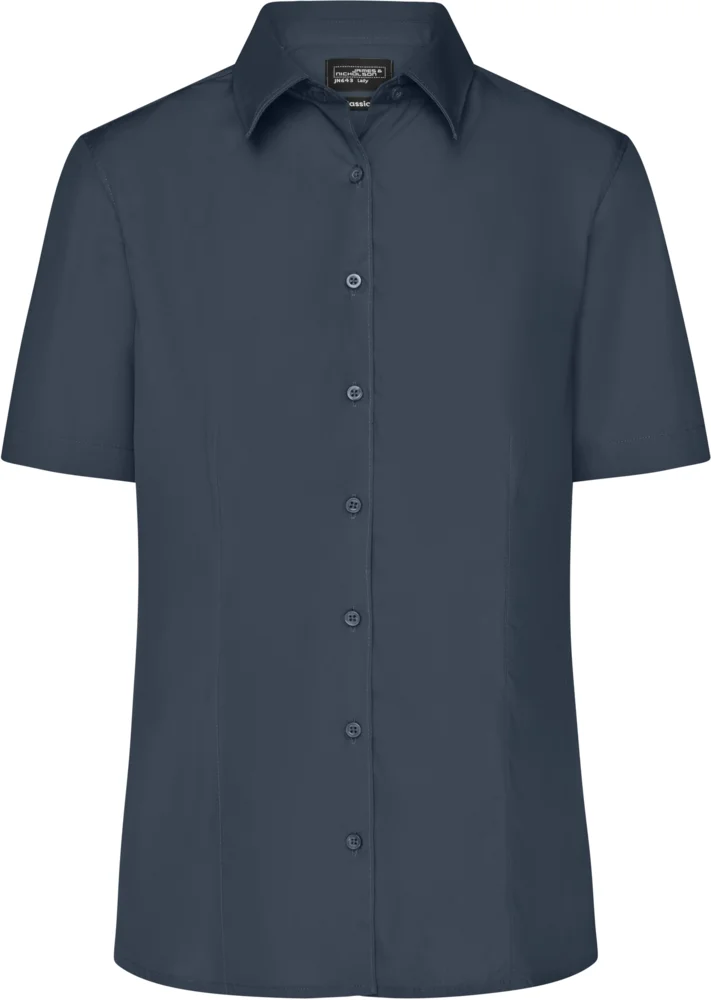 Popeline Business Bluse kurzarm