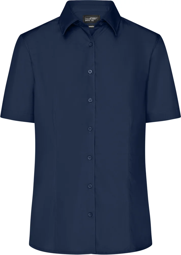 Popeline Business Bluse kurzarm