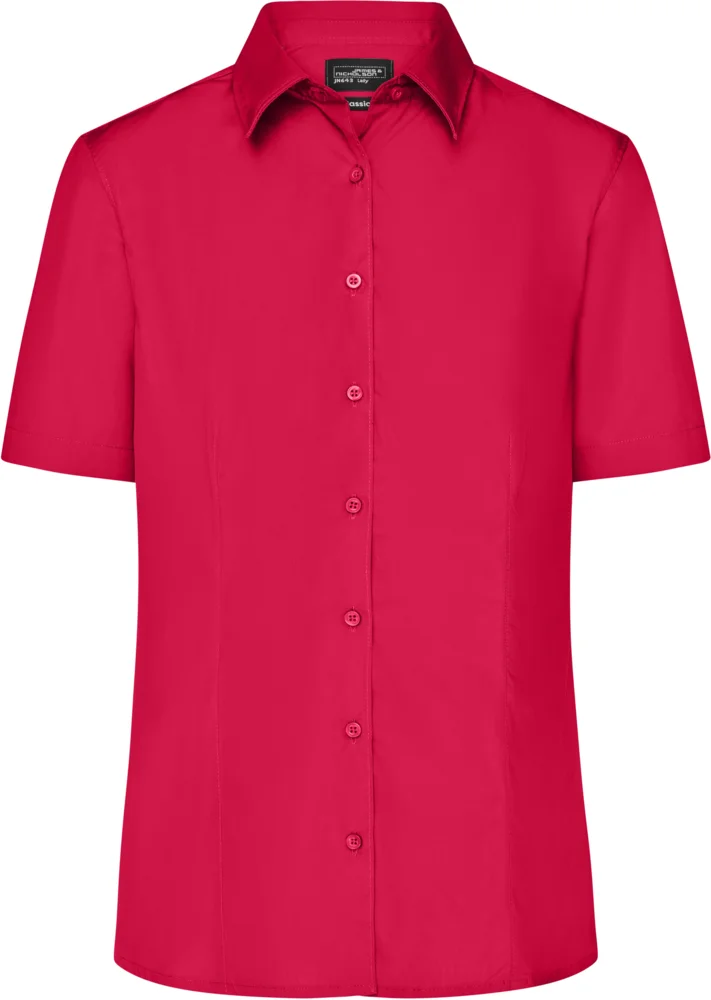 Popeline Business Bluse kurzarm