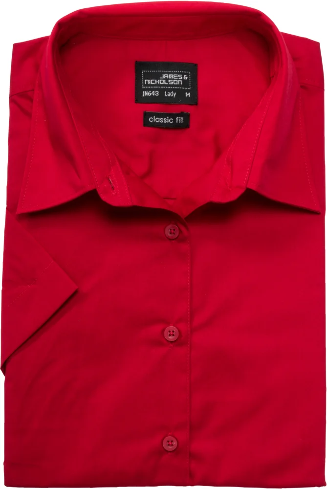 Popeline Business Bluse kurzarm