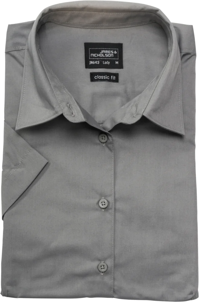 Popeline Business Bluse kurzarm