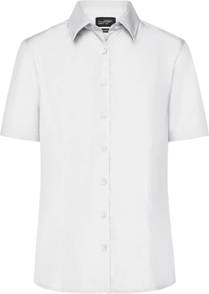 Popeline Business Bluse kurzarm