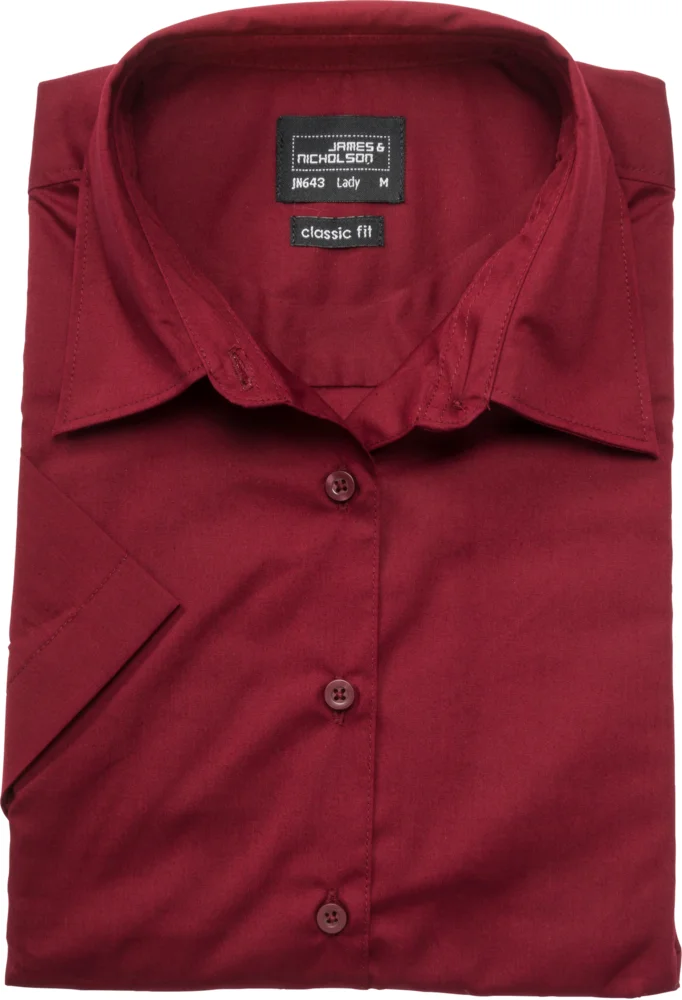 Popeline Business Bluse kurzarm