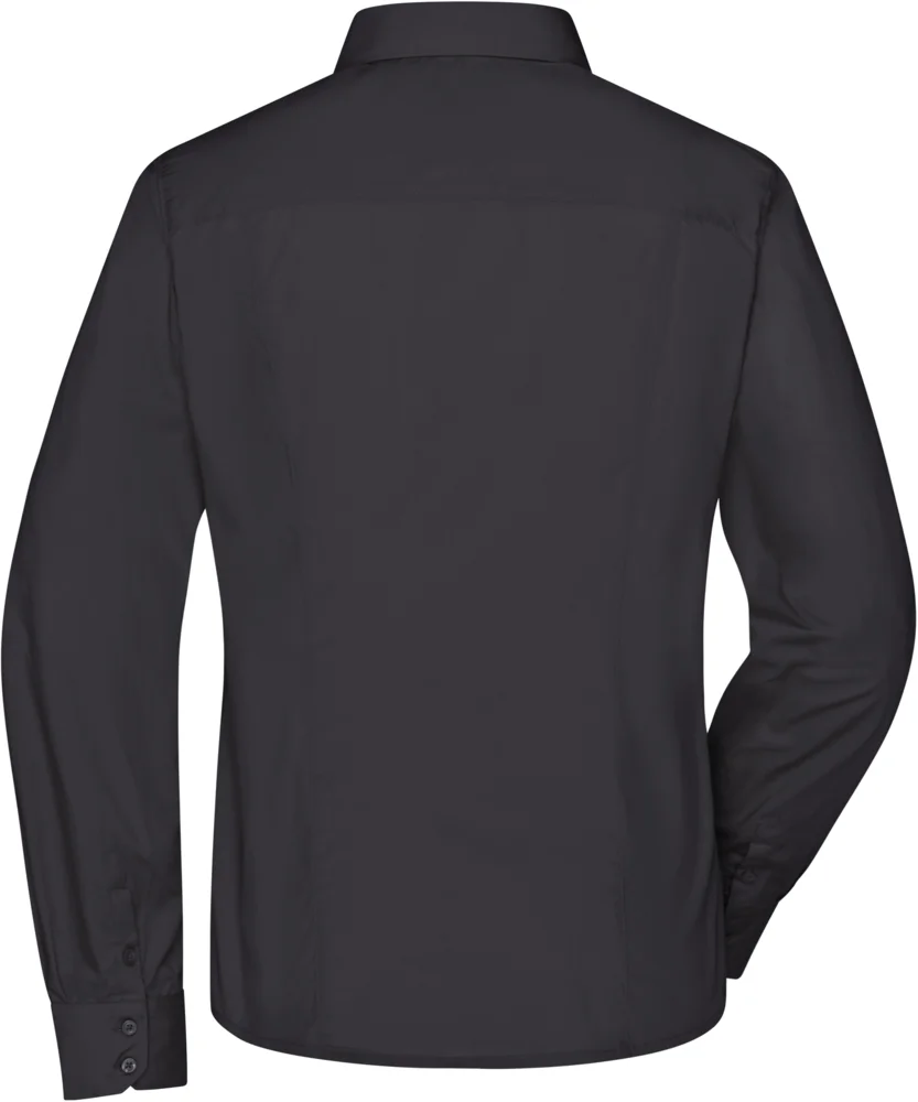 Popeline Business Bluse langarm