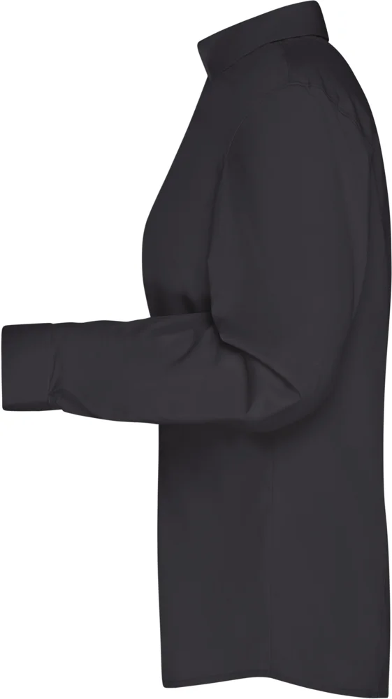 Popeline Business Bluse langarm