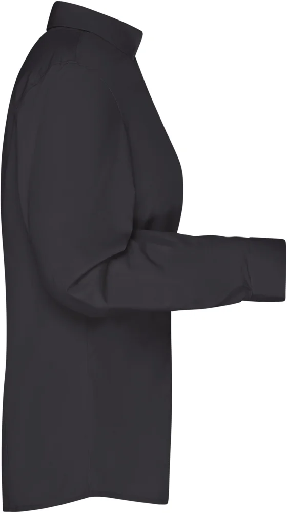 Popeline Business Bluse langarm