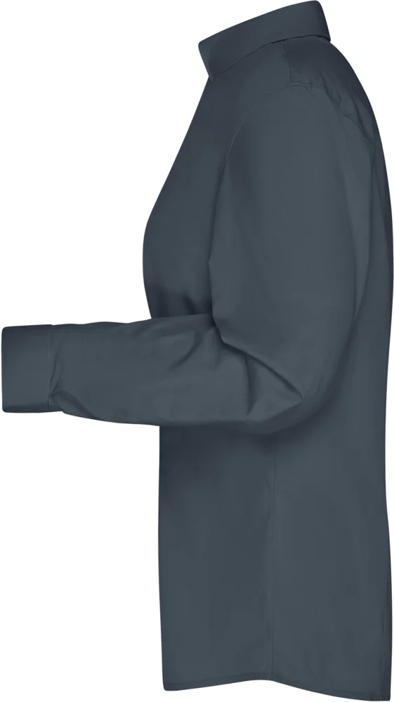 Popeline Business Bluse langarm