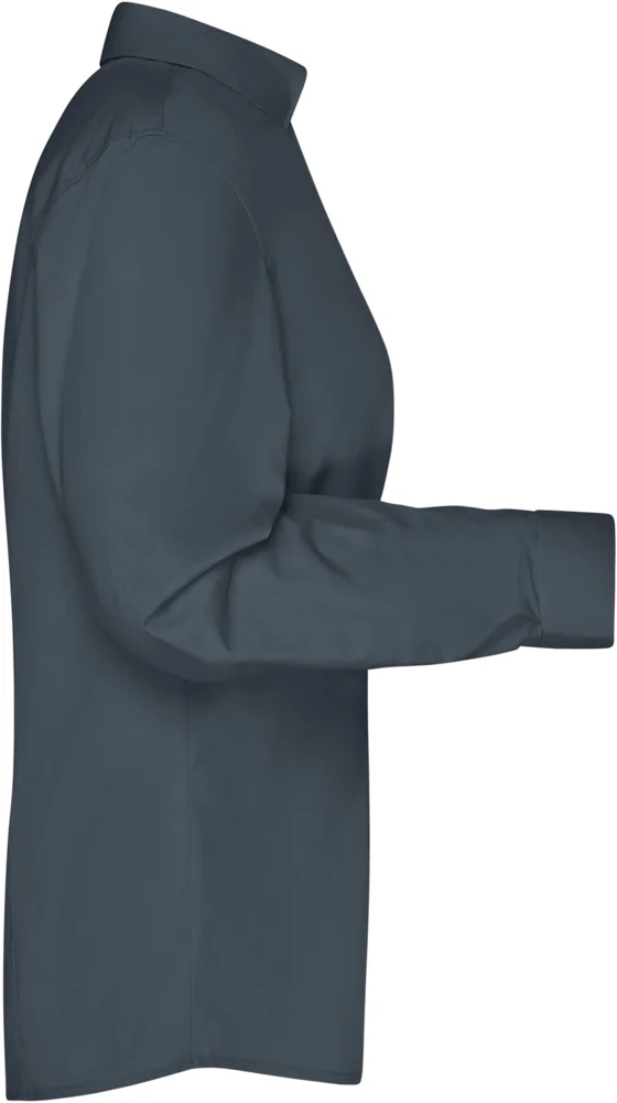 Popeline Business Bluse langarm