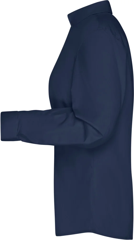Popeline Business Bluse langarm