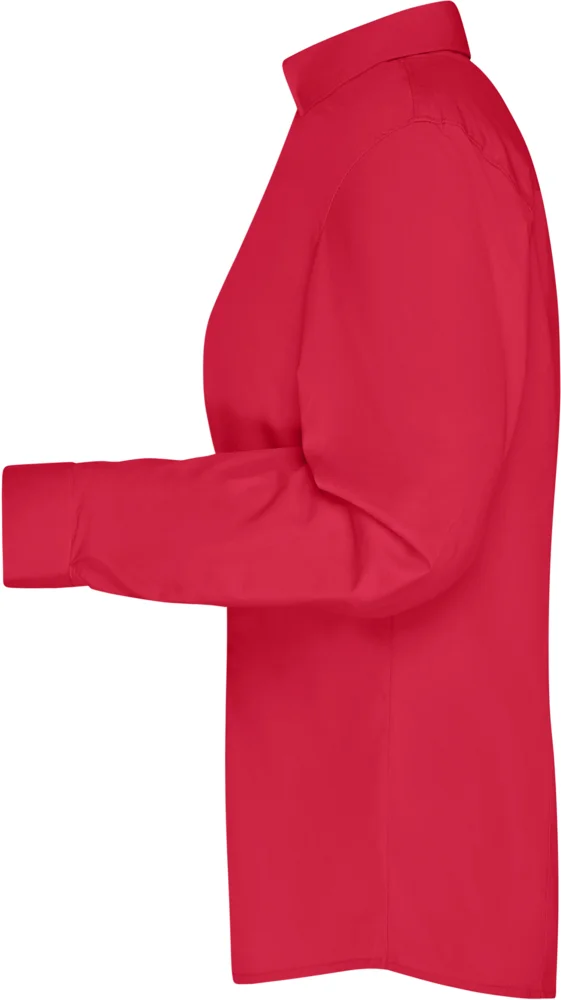 Popeline Business Bluse langarm