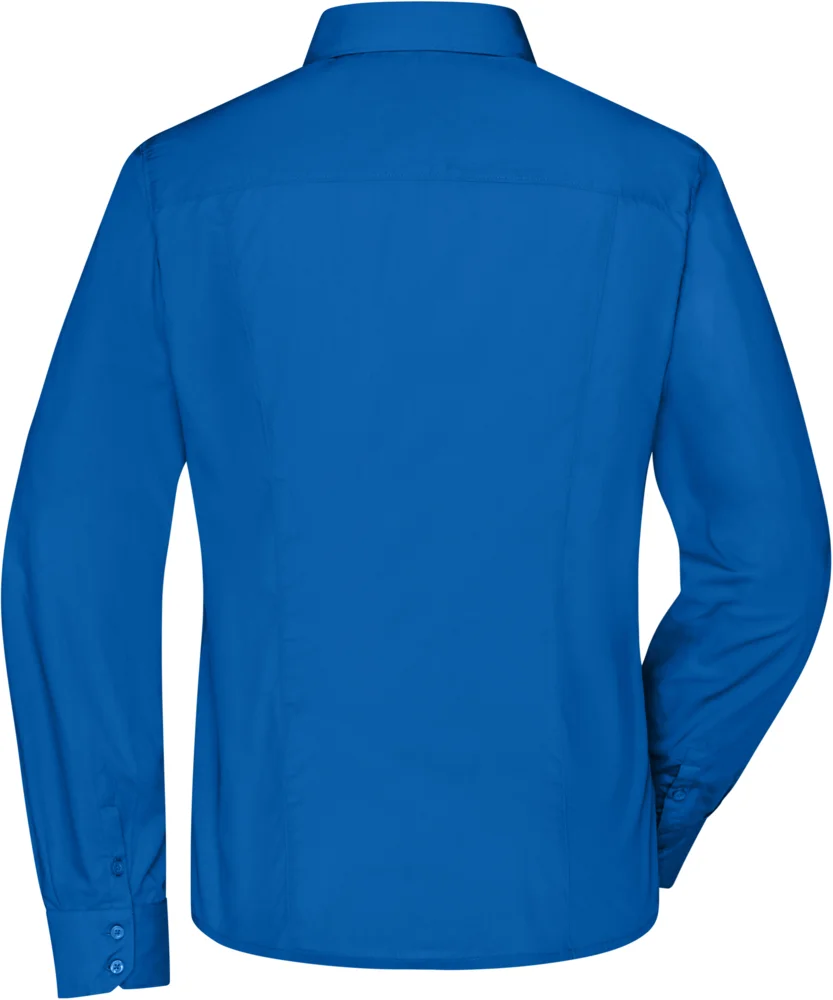 Popeline Business Bluse langarm
