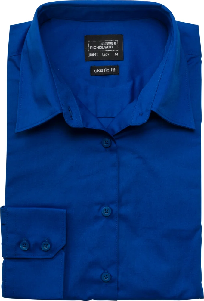 Popeline Business Bluse langarm