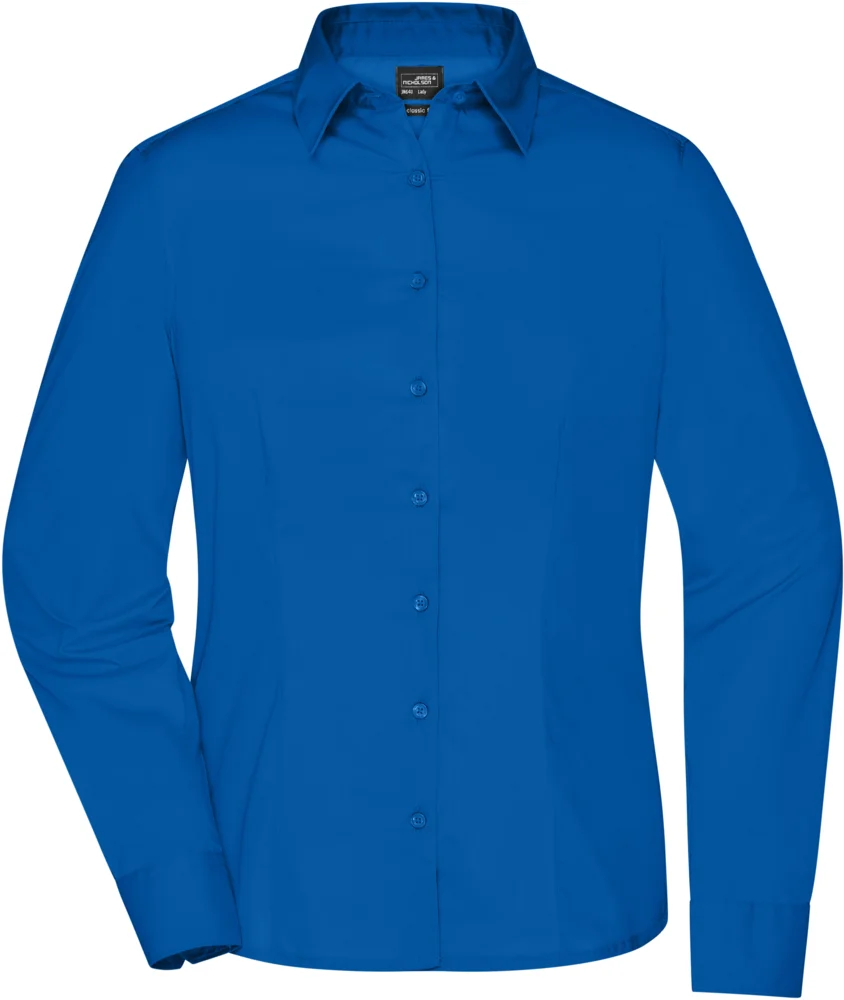 Popeline Business Bluse langarm