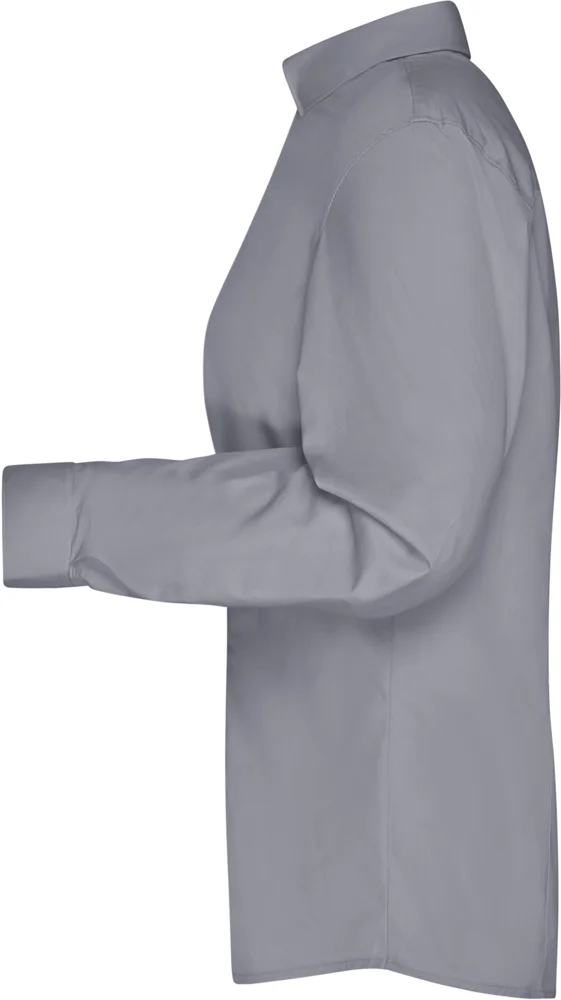 Popeline Business Bluse langarm