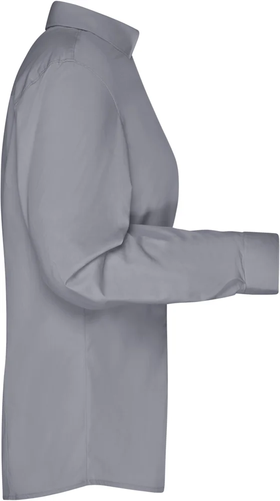 Popeline Business Bluse langarm