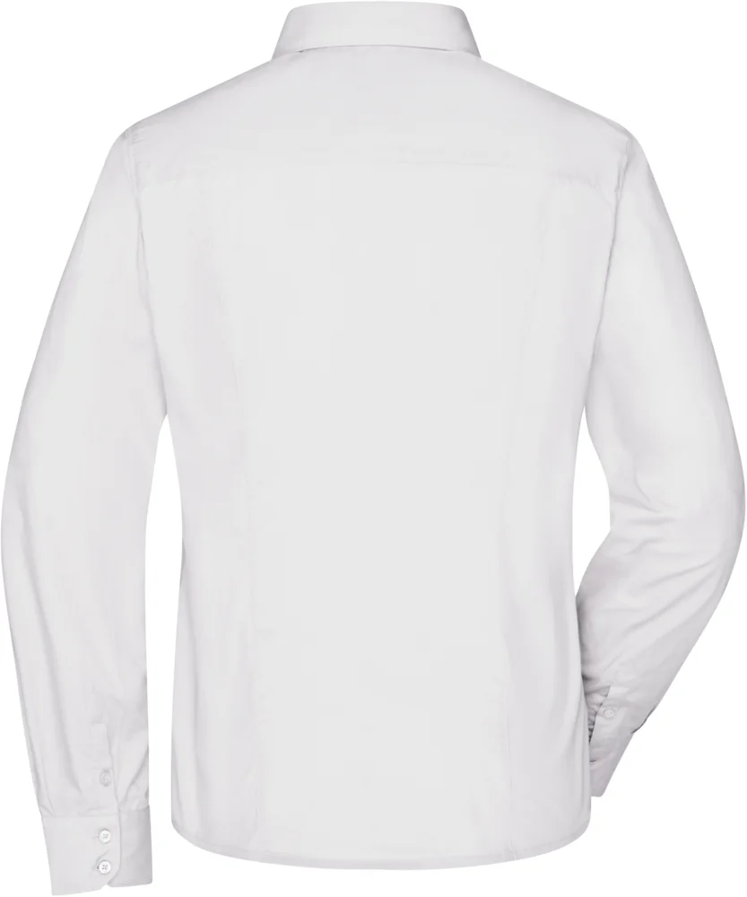 Popeline Business Bluse langarm