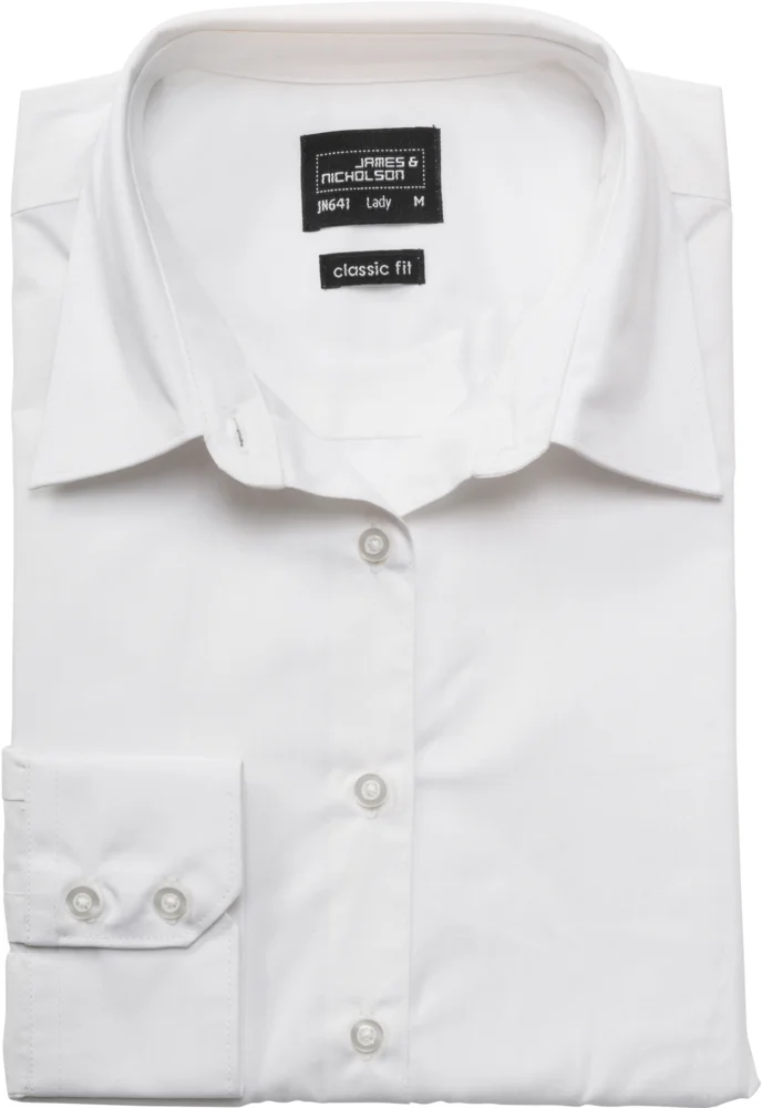 Popeline Business Bluse langarm