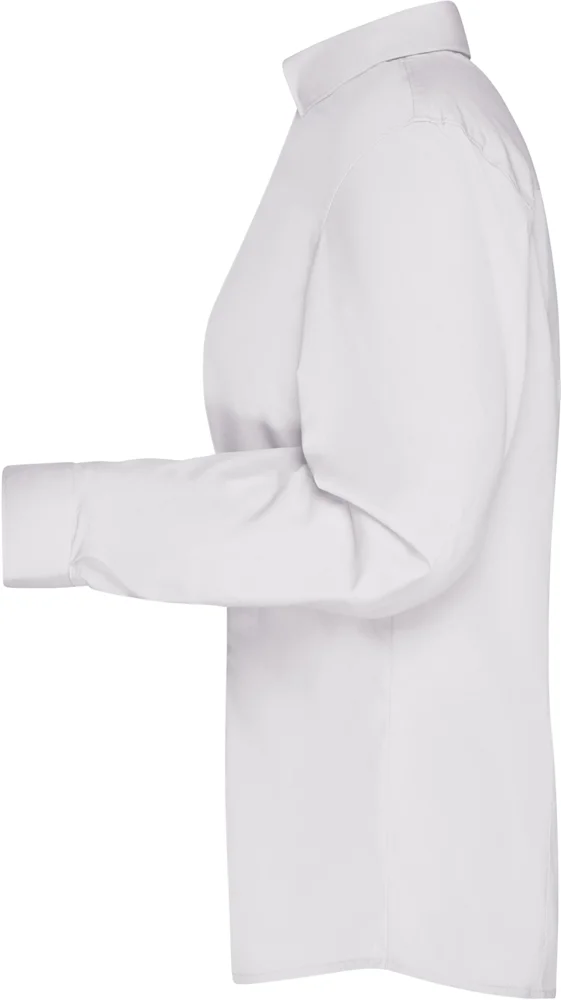 Popeline Business Bluse langarm