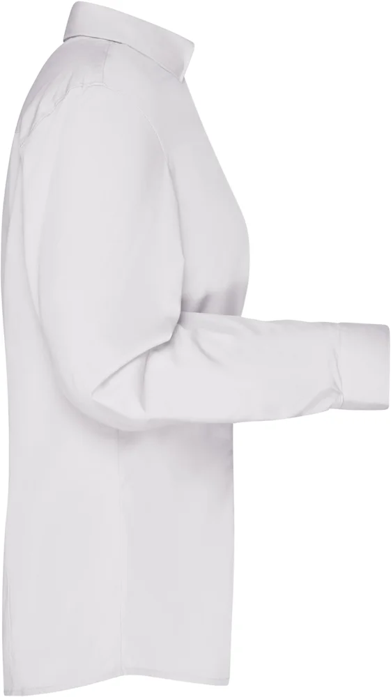 Popeline Business Bluse langarm