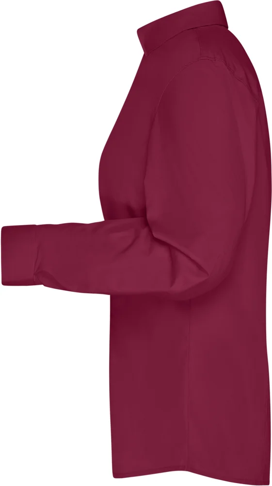 Popeline Business Bluse langarm