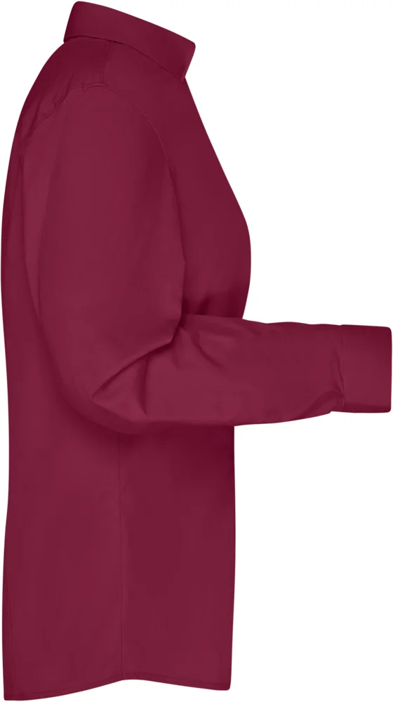 Popeline Business Bluse langarm