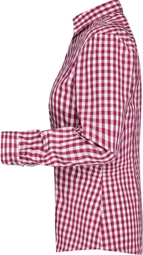 Popeline Karo Bluse langarm