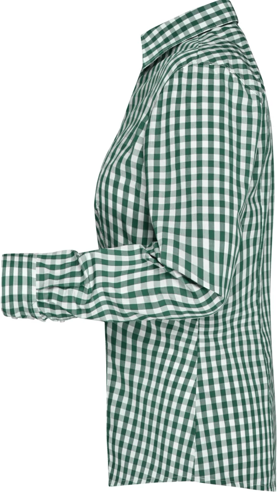 Popeline Karo Bluse langarm