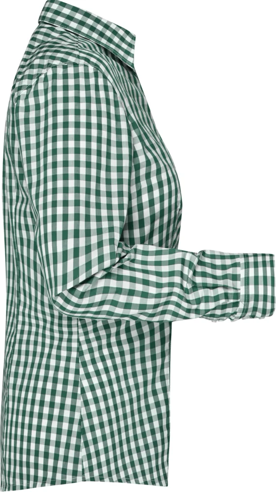 Popeline Karo Bluse langarm