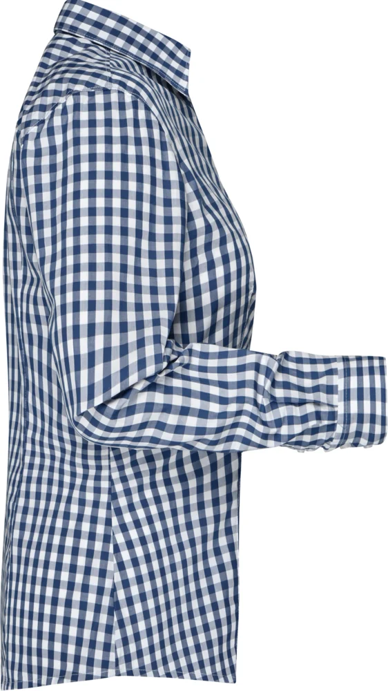 Popeline Karo Bluse langarm