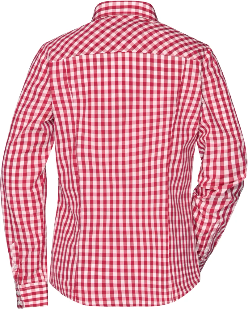 Popeline Karo Bluse langarm