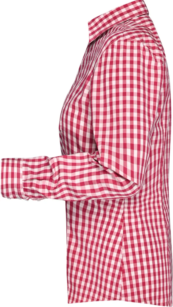 Popeline Karo Bluse langarm