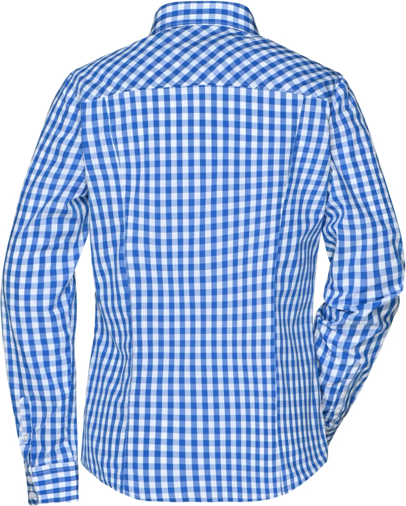 Popeline Karo Bluse langarm