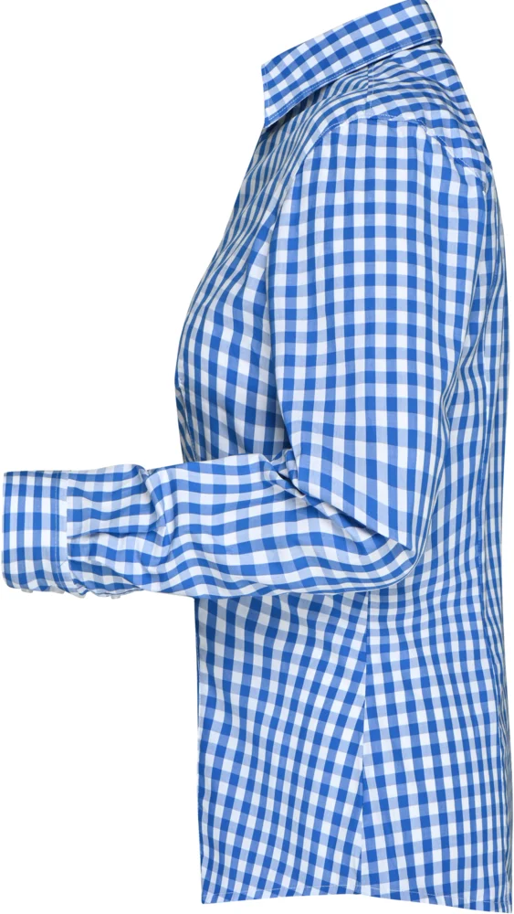 Popeline Karo Bluse langarm