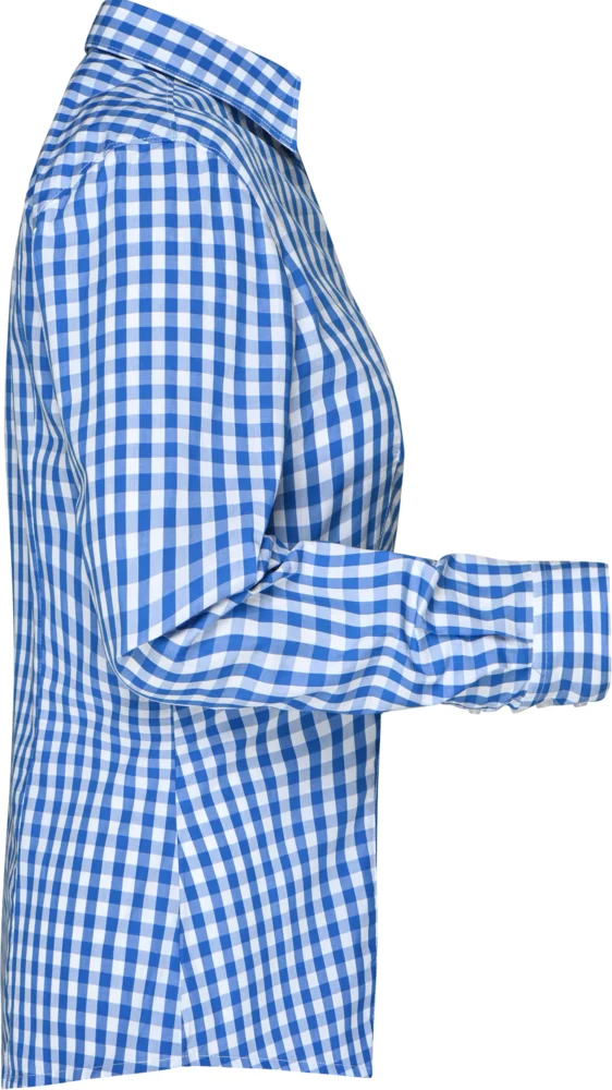 Popeline Karo Bluse langarm