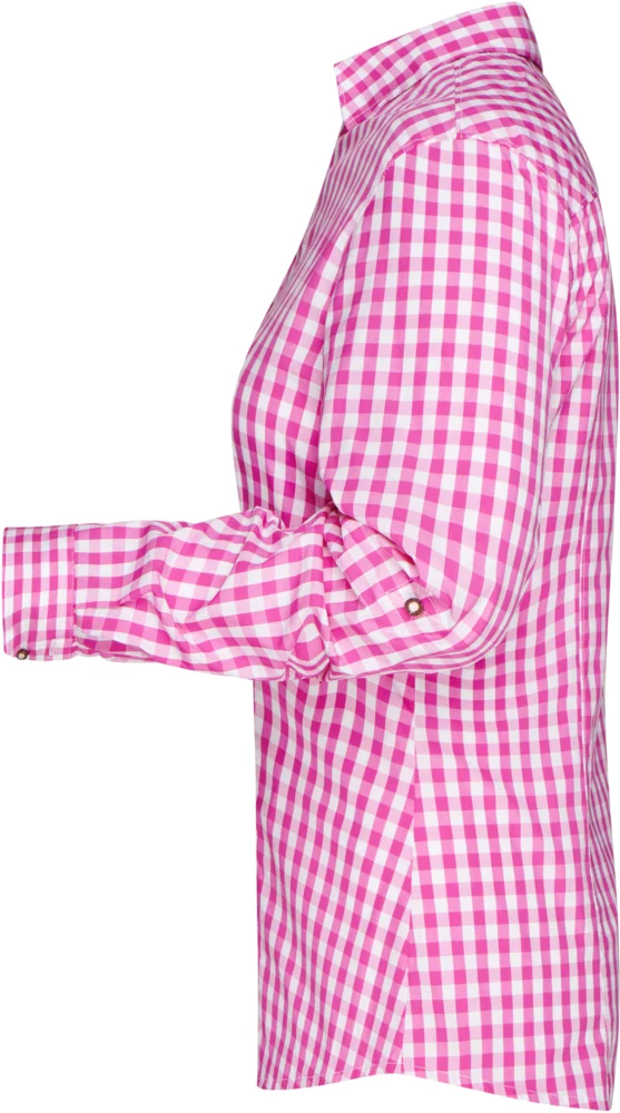 Popeline Karo Trachten Bluse