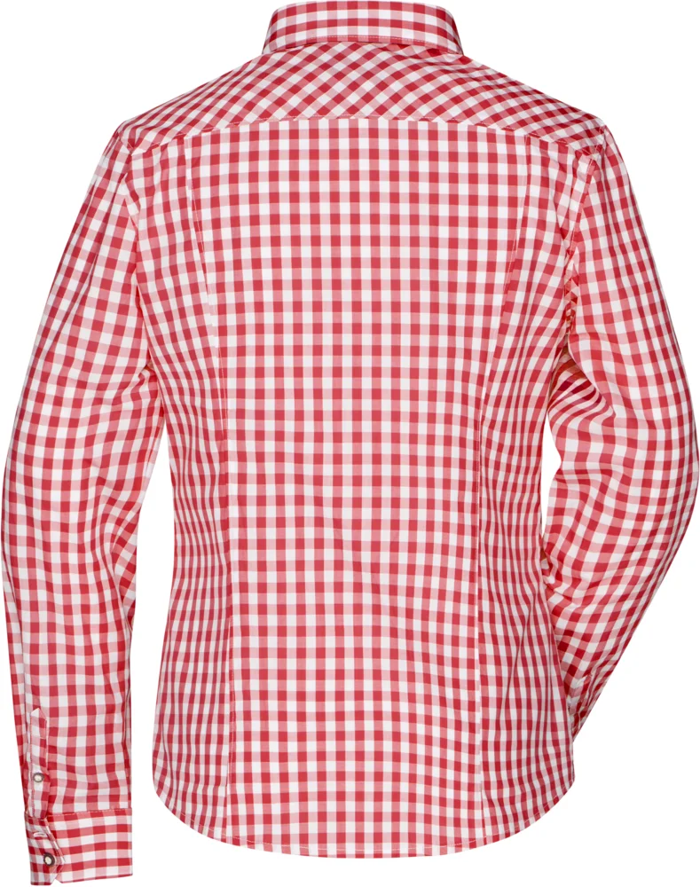 Popeline Karo Trachten Bluse