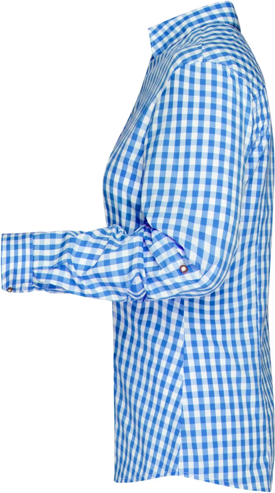 Popeline Karo Trachten Bluse