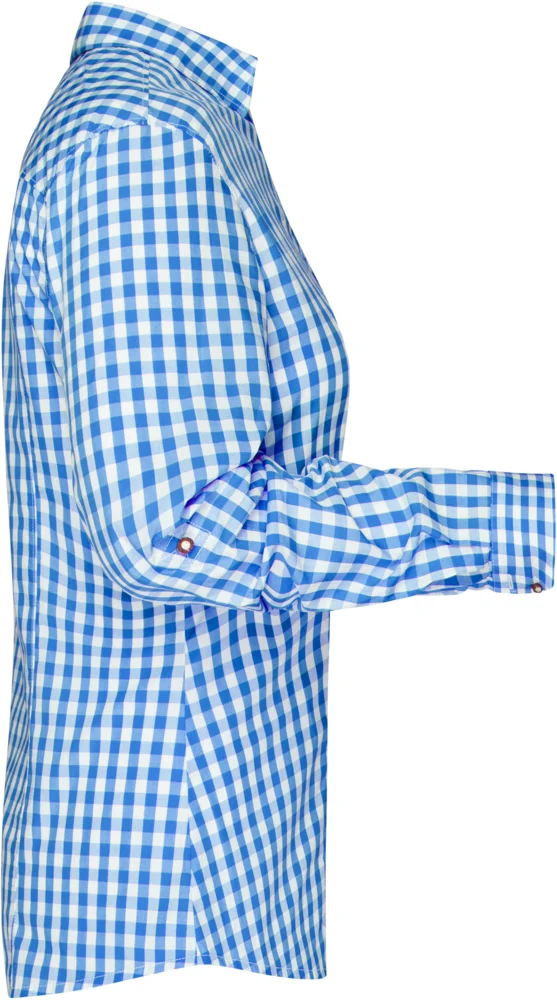 Popeline Karo Trachten Bluse