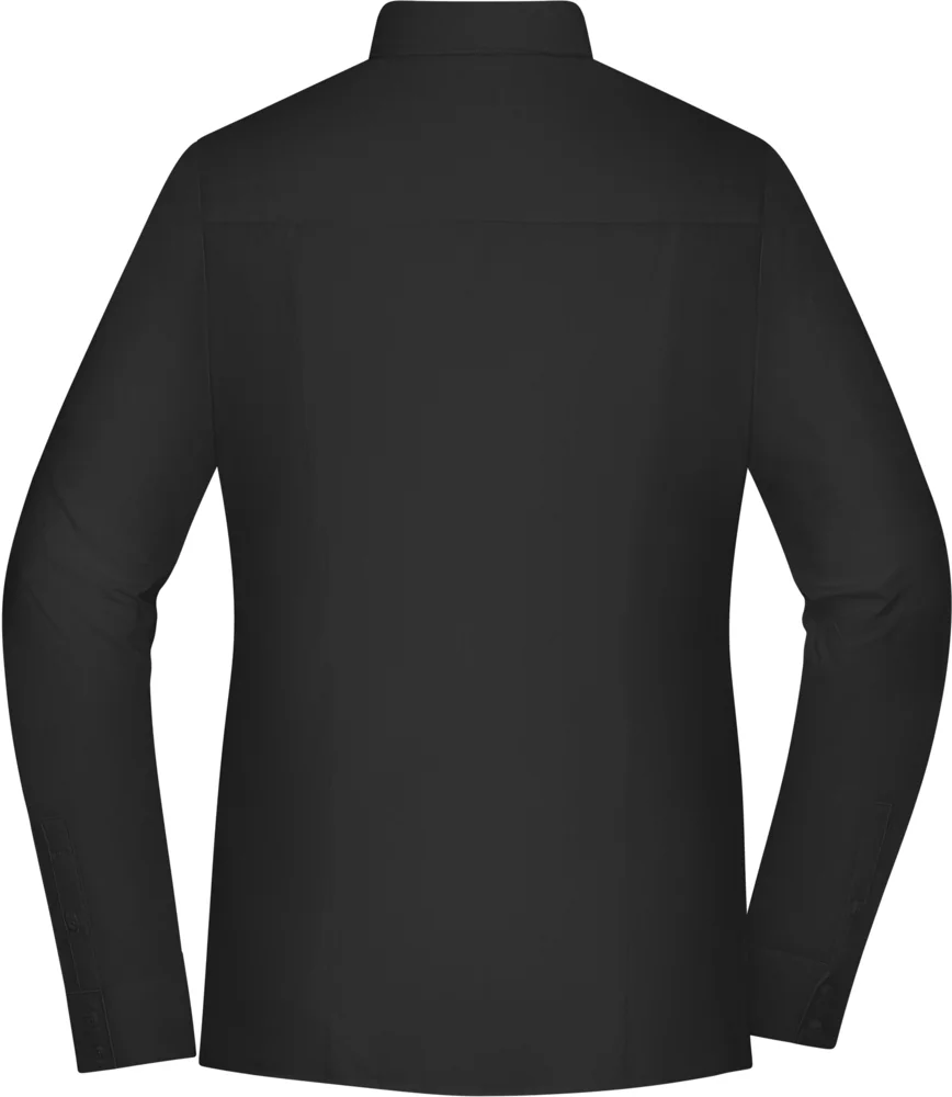 Popeline Slim Fit Bluse langarm