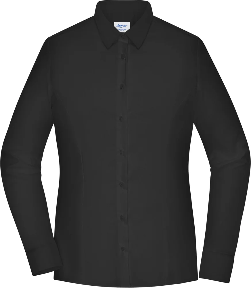 Popeline Slim Fit Bluse langarm